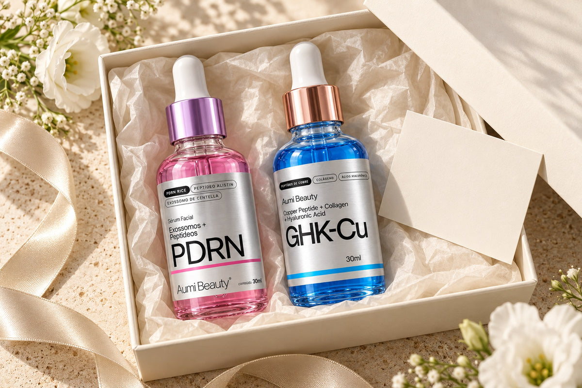 Ritual AUMI na caixa de presente com Sérum PDRN e Sérum GHK-Cu
